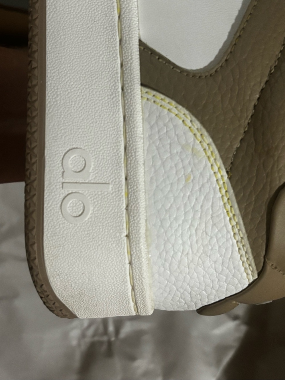 ALO Yoga White and Tan Athletic Shoes - Picture 9 of 10